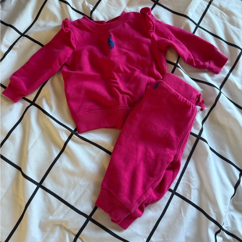 Ralph Lauren Vibrant Pink Baby Set